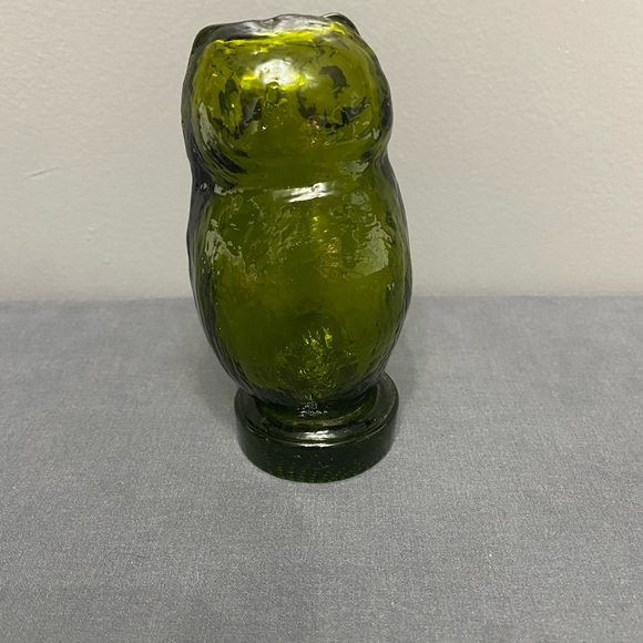 VTG Pilgrim Art Glass Forest Green Owl Hand/Mold Blown Glass Paperweight Retro - Picture 5 of 17